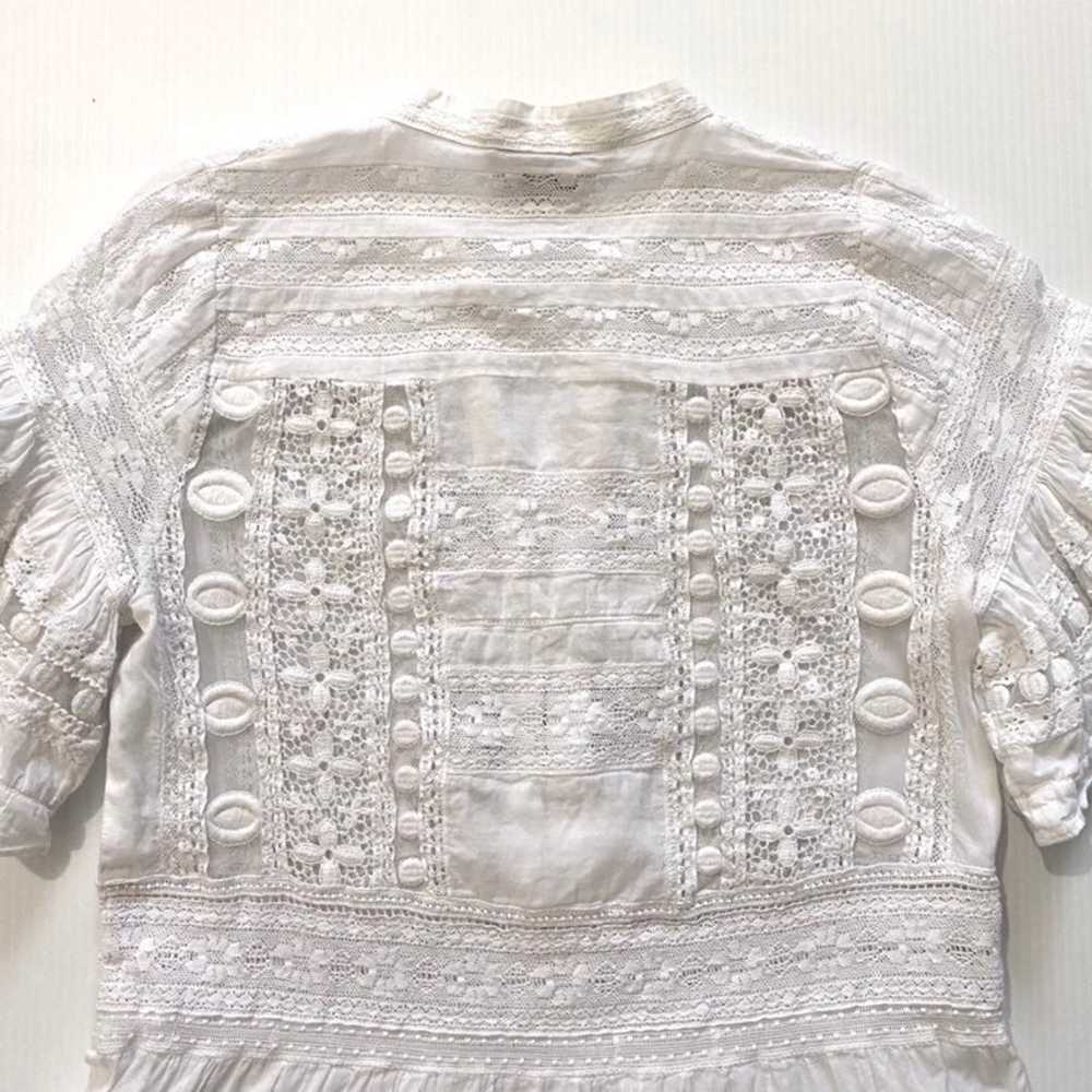 SEA Ila White Crochet-lace Cotton Blouse - image 11