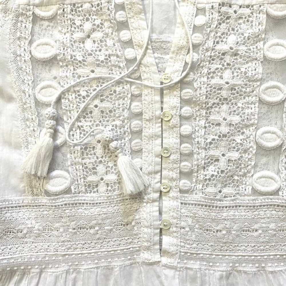 SEA Ila White Crochet-lace Cotton Blouse - image 7