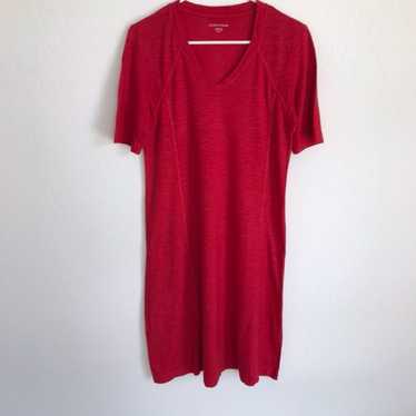 Eileen Fisher Red V-Neck Dress - image 1