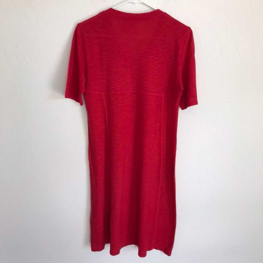 Eileen Fisher Red V-Neck Dress - image 3