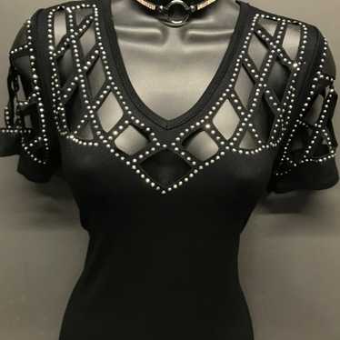 Bling cut out cage tee - image 1