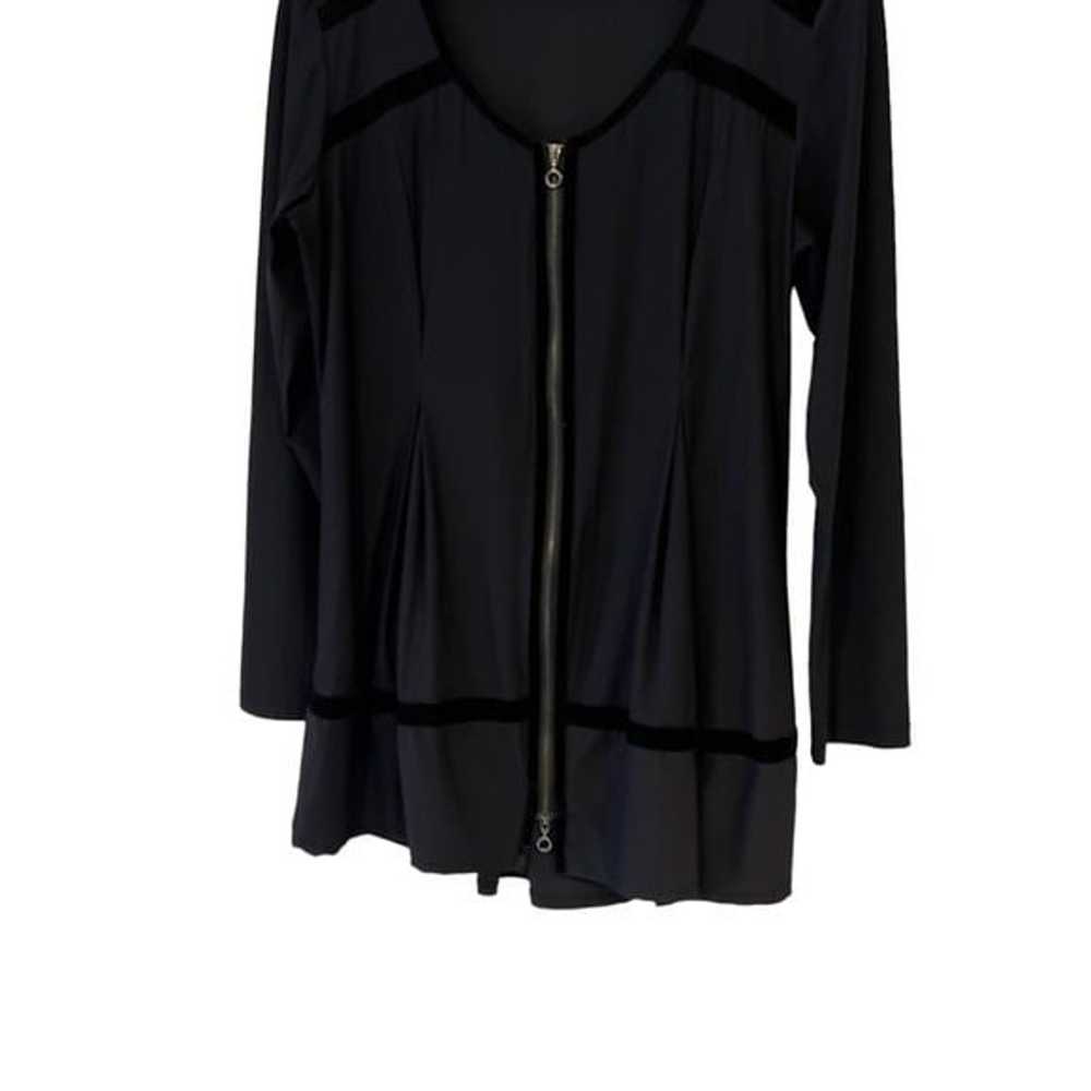 Sunlight Paris zip up tunic longline top in black - image 2