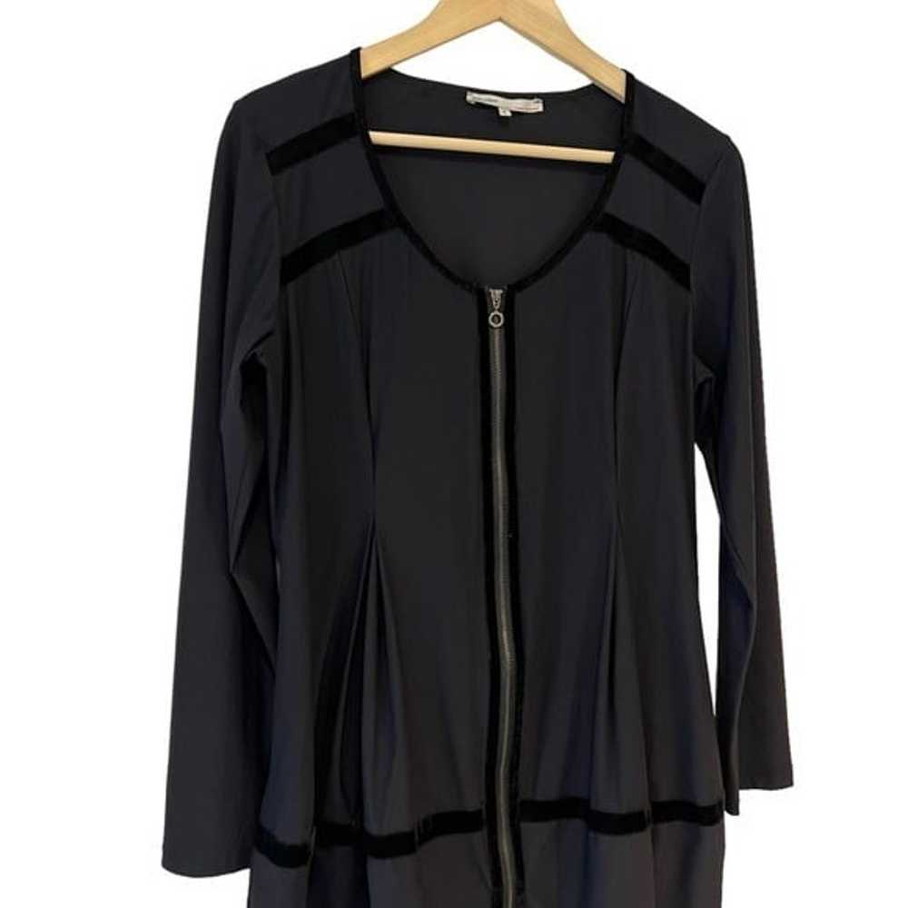 Sunlight Paris zip up tunic longline top in black - image 3