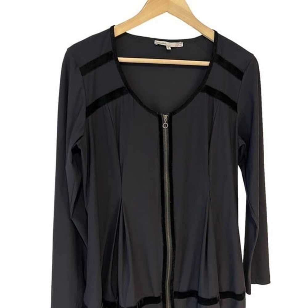 Sunlight Paris zip up tunic longline top in black - image 4