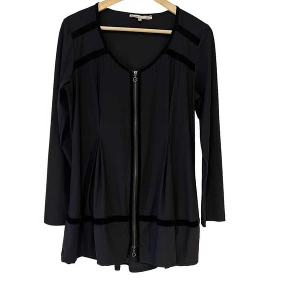 Sunlight Paris zip up tunic longline top in black - image 6