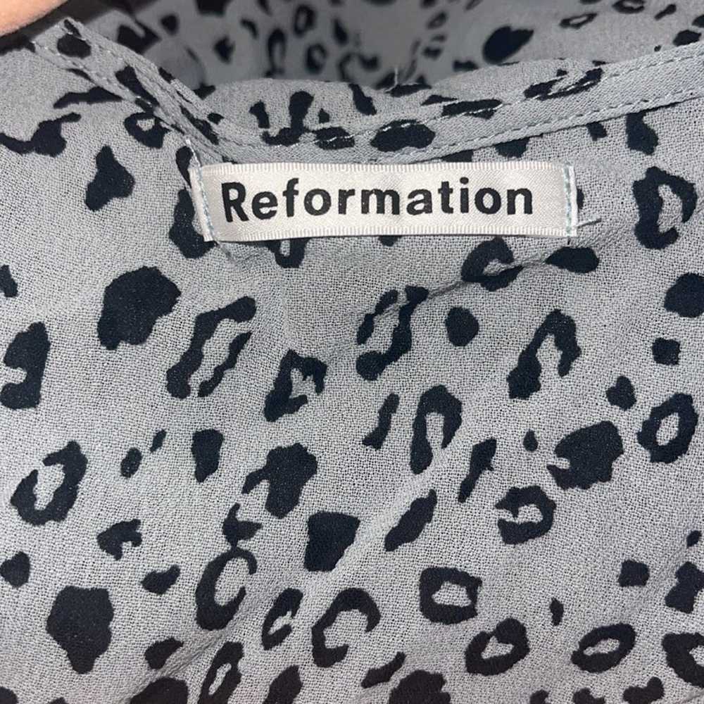 Reformation Leopard Print Blouse Size 6 - image 6