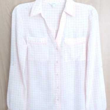 Gingham Button Down Blouse