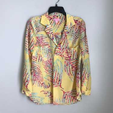 Lilly Pulitzer Yellow Silk Blouse