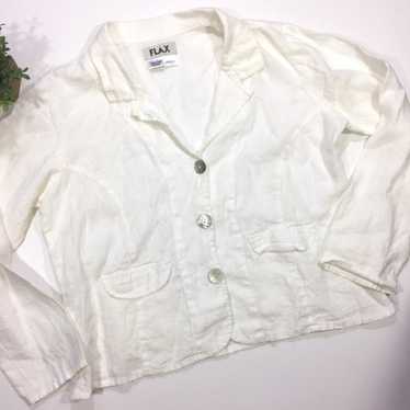 Flax Linen Button Front Blouse - image 1