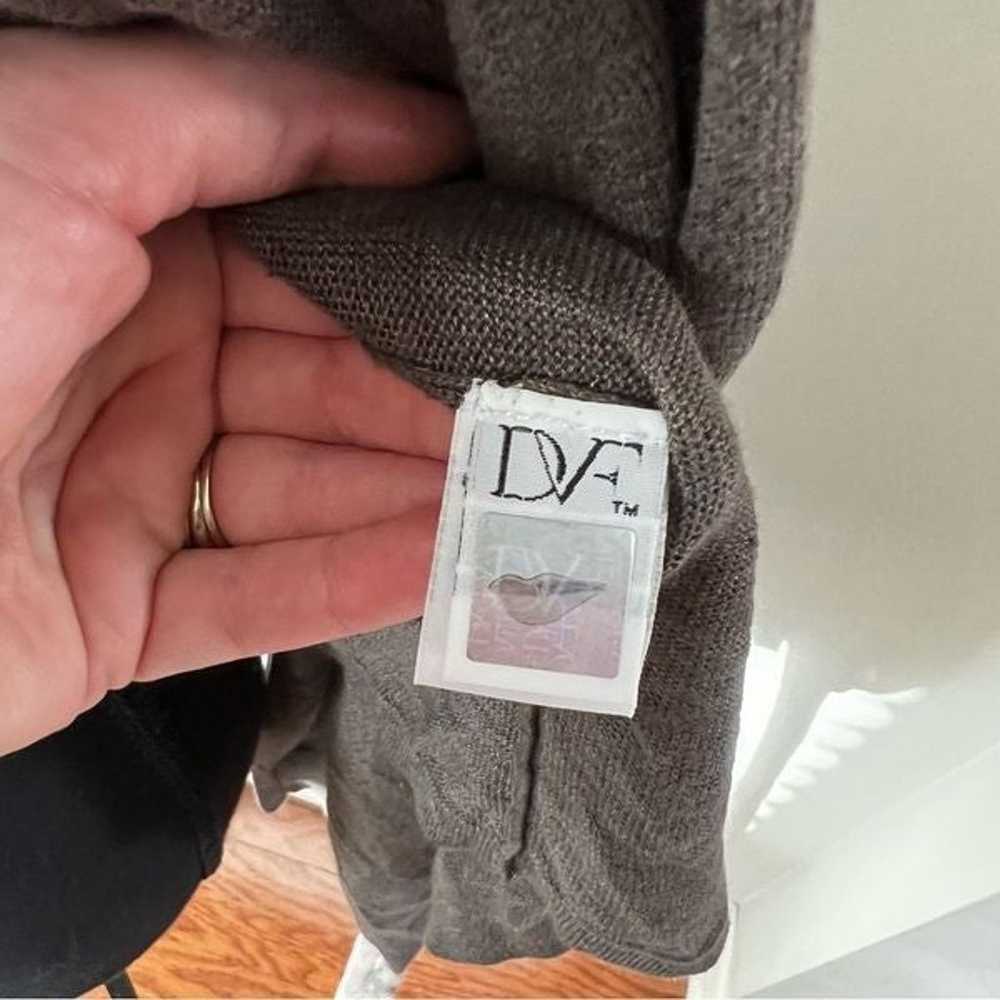 Diane Von Furtstenburg Grey Wool Blend Wrap sweat… - image 8