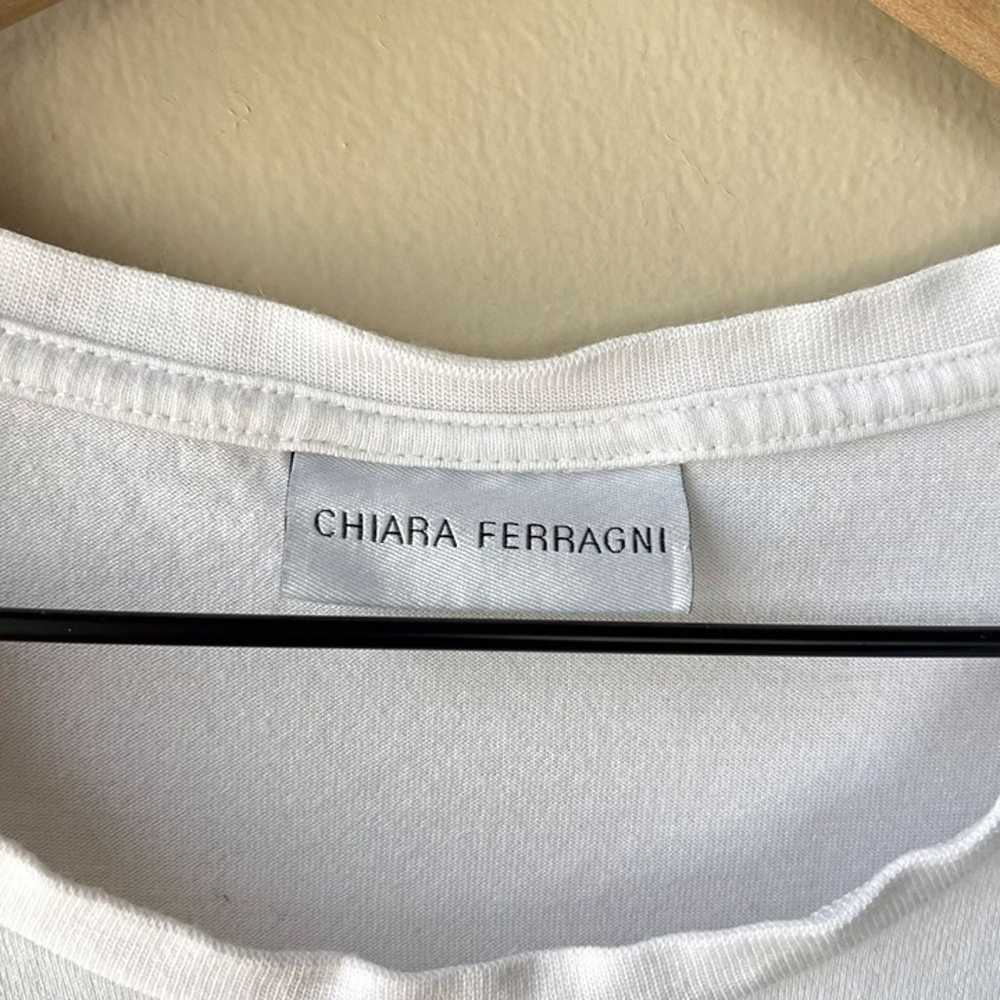 Chiara Ferragni Winking Flirt White Sequin Tee Sh… - image 7