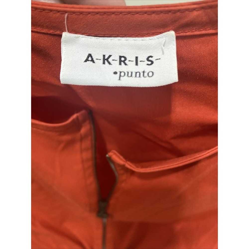 AKRIS Punto Cropped Zipper Jacket Size 6 US Orang… - image 7
