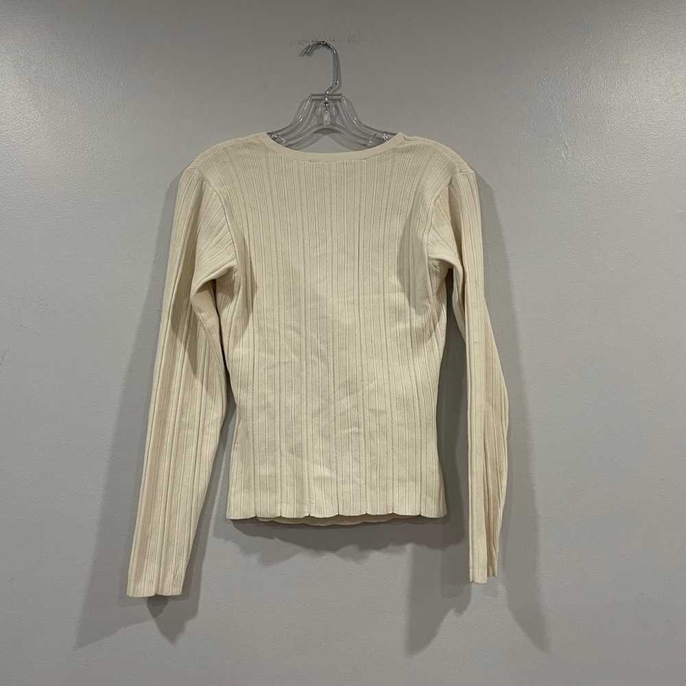 FRAME Bone Rip Wrap Long Sleeve Sweater Small S? - image 5
