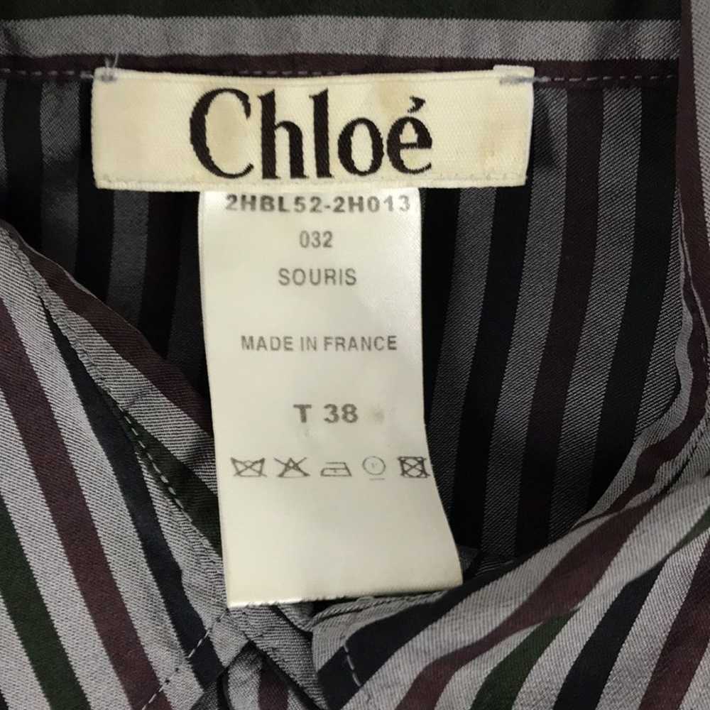 Chloe women’s button front silk shirt - image 9
