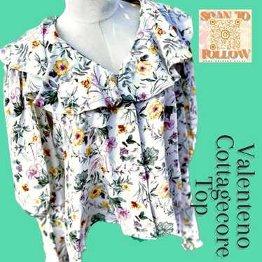 VALENTINO COTTAGE CORE FLORAL TOP