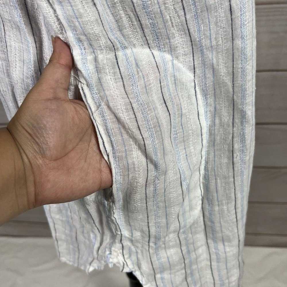 CP Shades Linen Striped Tenton Deep V-Neck Tunic - image 9