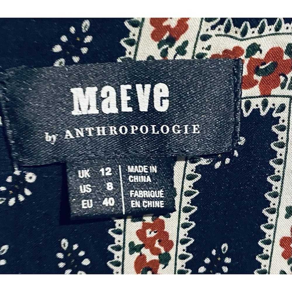 Anthropologie Maeve Shirt Dress Womens 8 Velvet F… - image 8