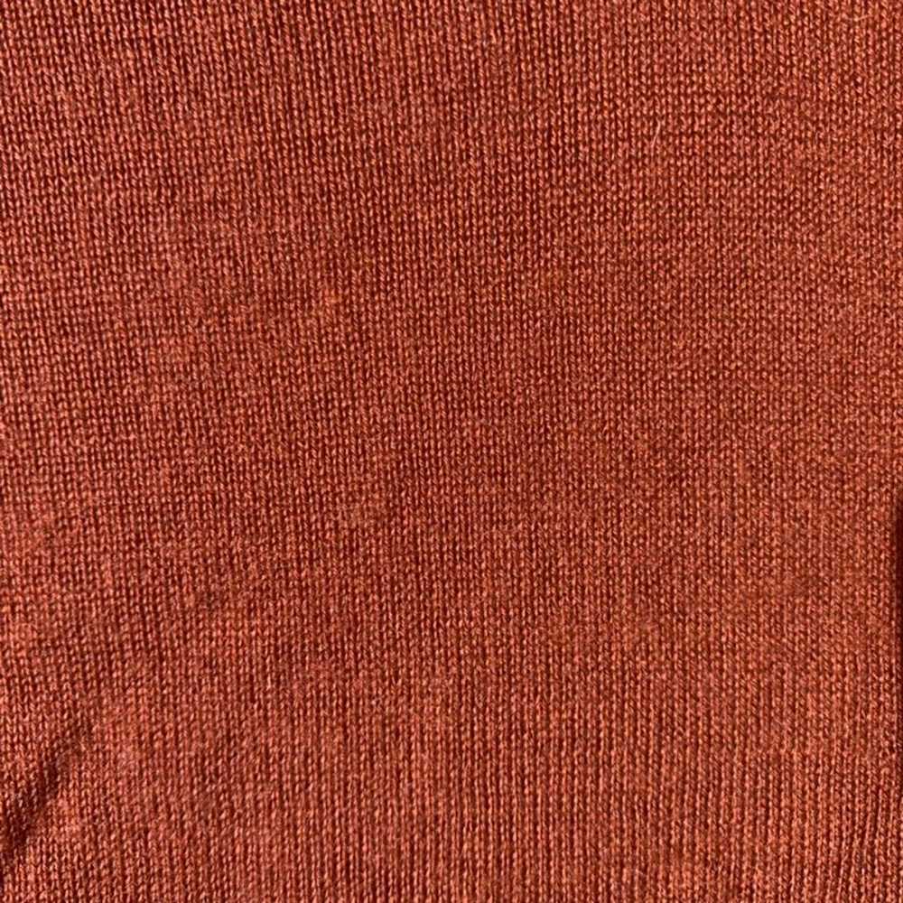 J. Crew italian cashmere clay color v neck pullov… - image 8