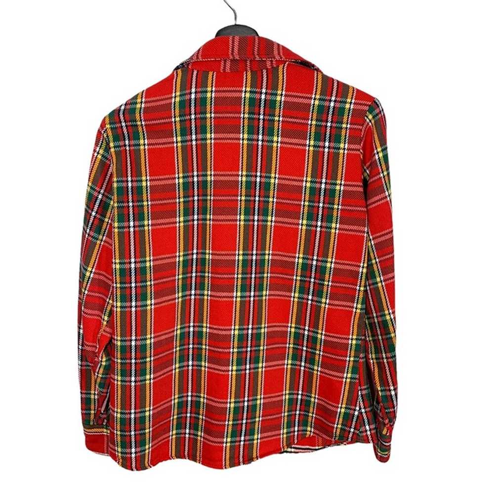 Vintage 70s Big Mac JCPenney Red Green Plaid Long… - image 2