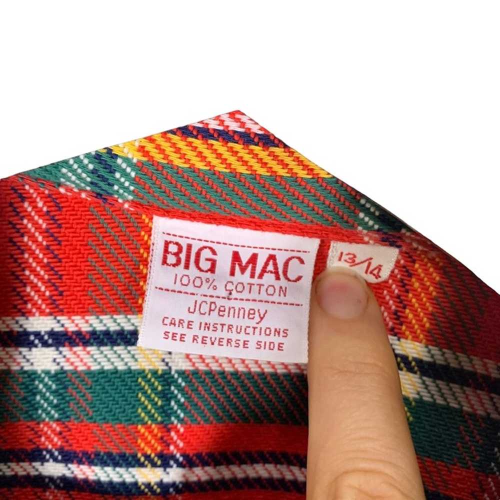 Vintage 70s Big Mac JCPenney Red Green Plaid Long… - image 3