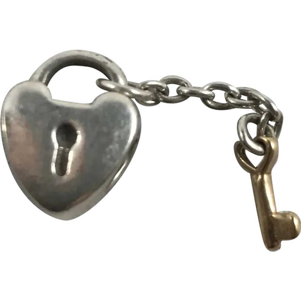 Pandora ALE Sterling Silver and 14K Heart Lock an… - image 1