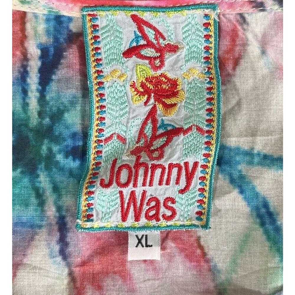 Johnny Was Blouse Pink Multicolor Floral Tunic To… - image 6