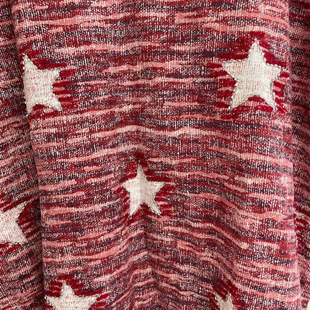DOUBLE D RANCH Red & White "Star Turn" Fringed To… - image 4