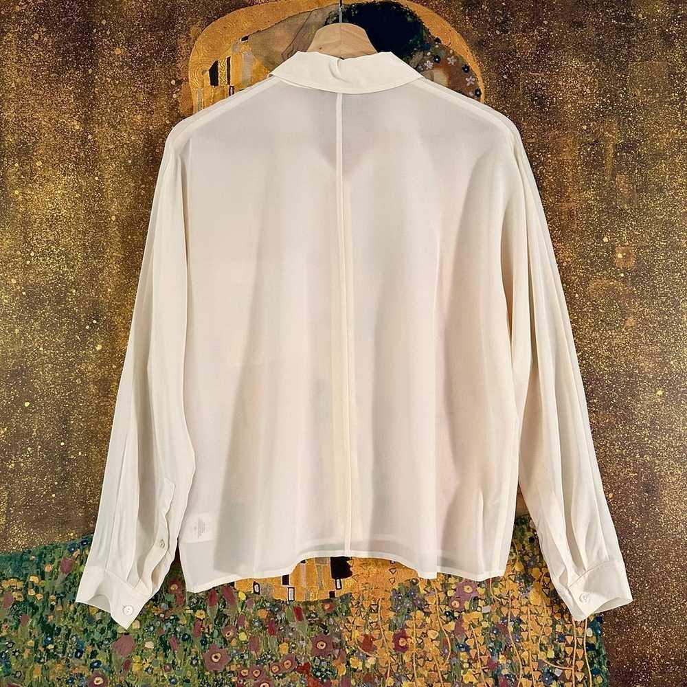 Vince 100% Silk Dropped Shoulder Button Down - image 9