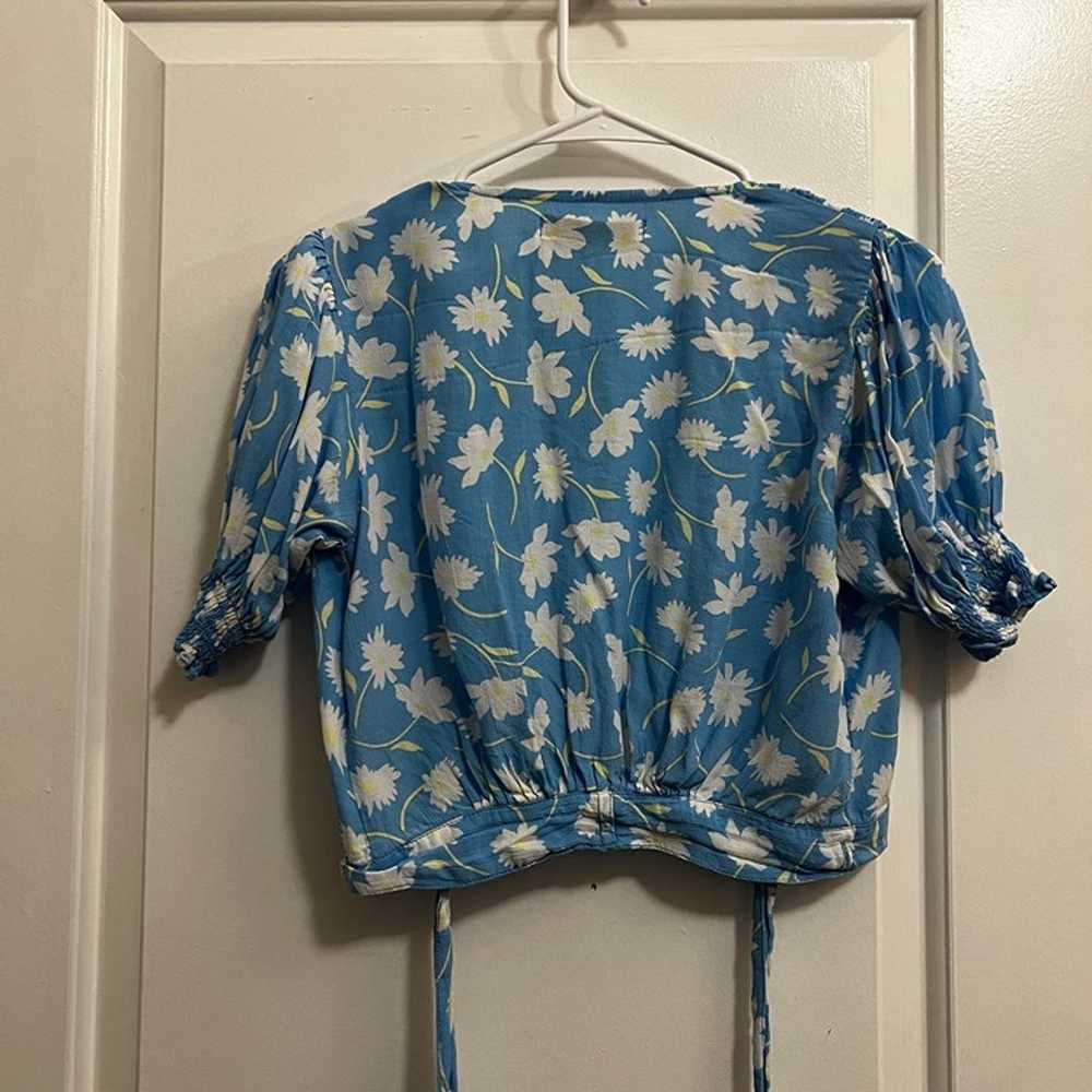 Faithful The Brand Top Chambray Blue Size XS - image 3