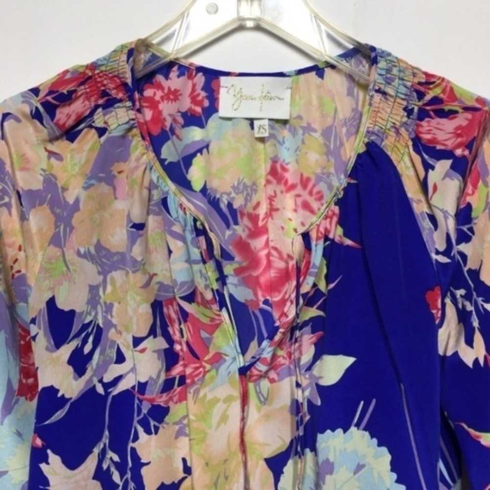 Yumi Kim Joey Boho Blouse Blue Zean Floral XS NWOT - image 6