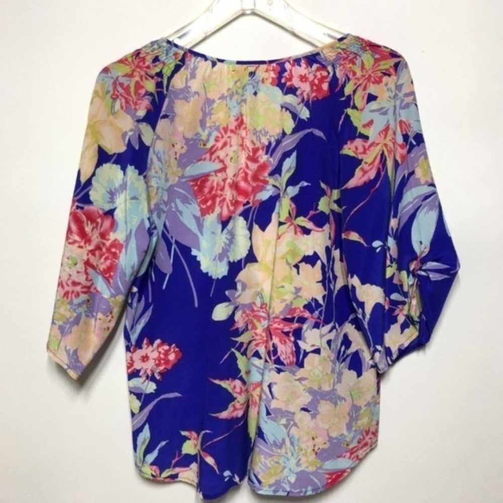 Yumi Kim Joey Boho Blouse Blue Zean Floral XS NWOT - image 7