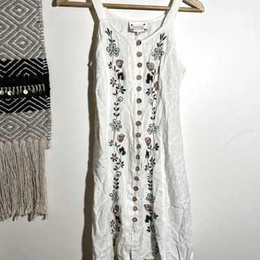 bohemian white embroidered