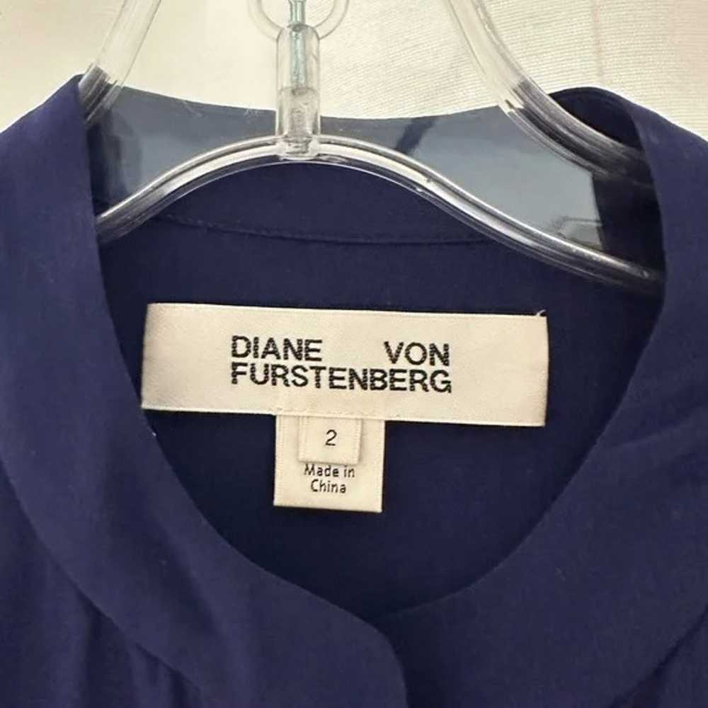 diane von furstenberg color block blouse - image 2