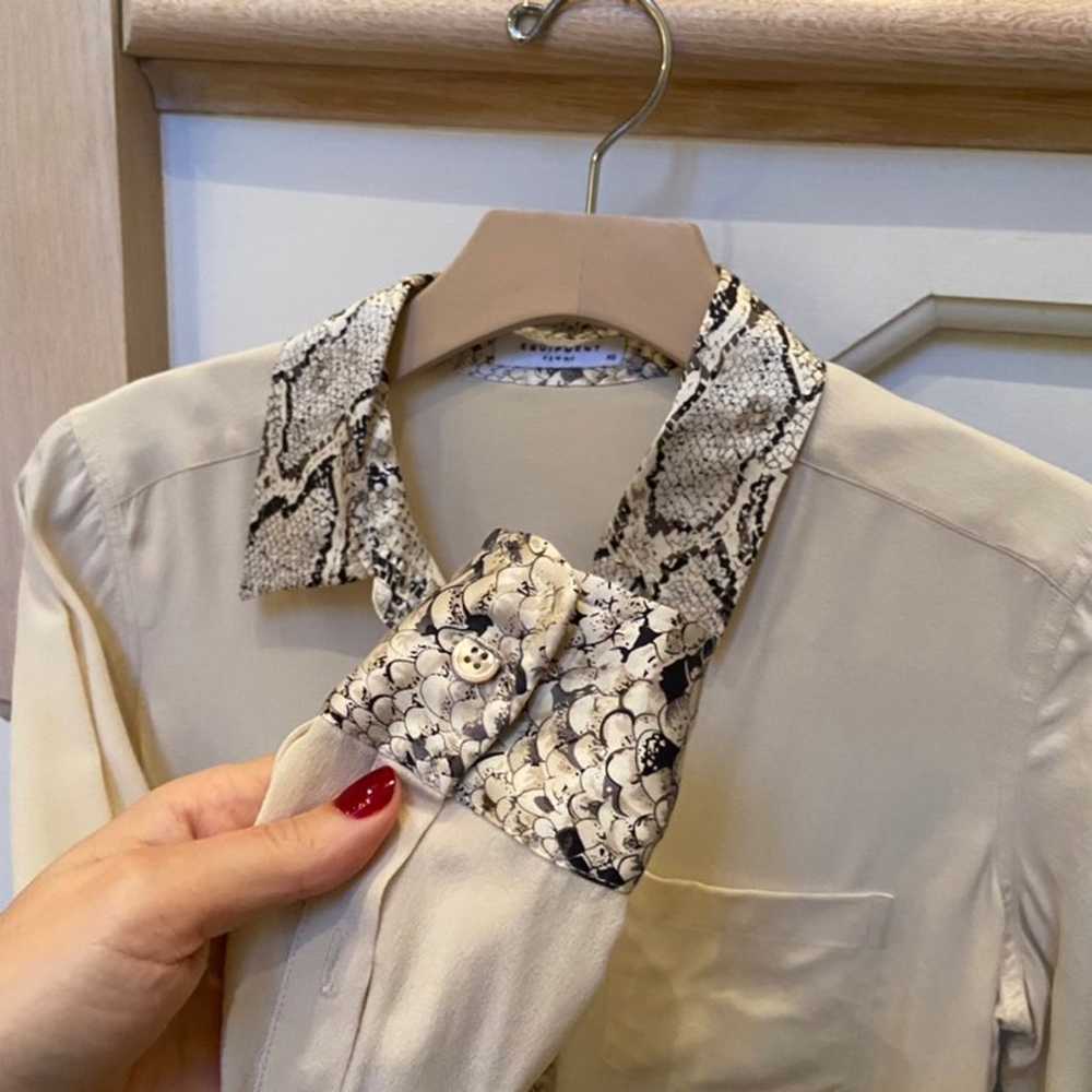EQUIPMENT  Sophie Washed Silk Shirt in Python Pri… - image 5