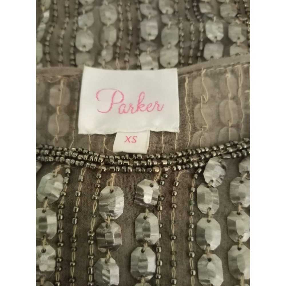 PARKER Beaded Tunic Top Mini Dress 100% Silk PROJ… - image 10