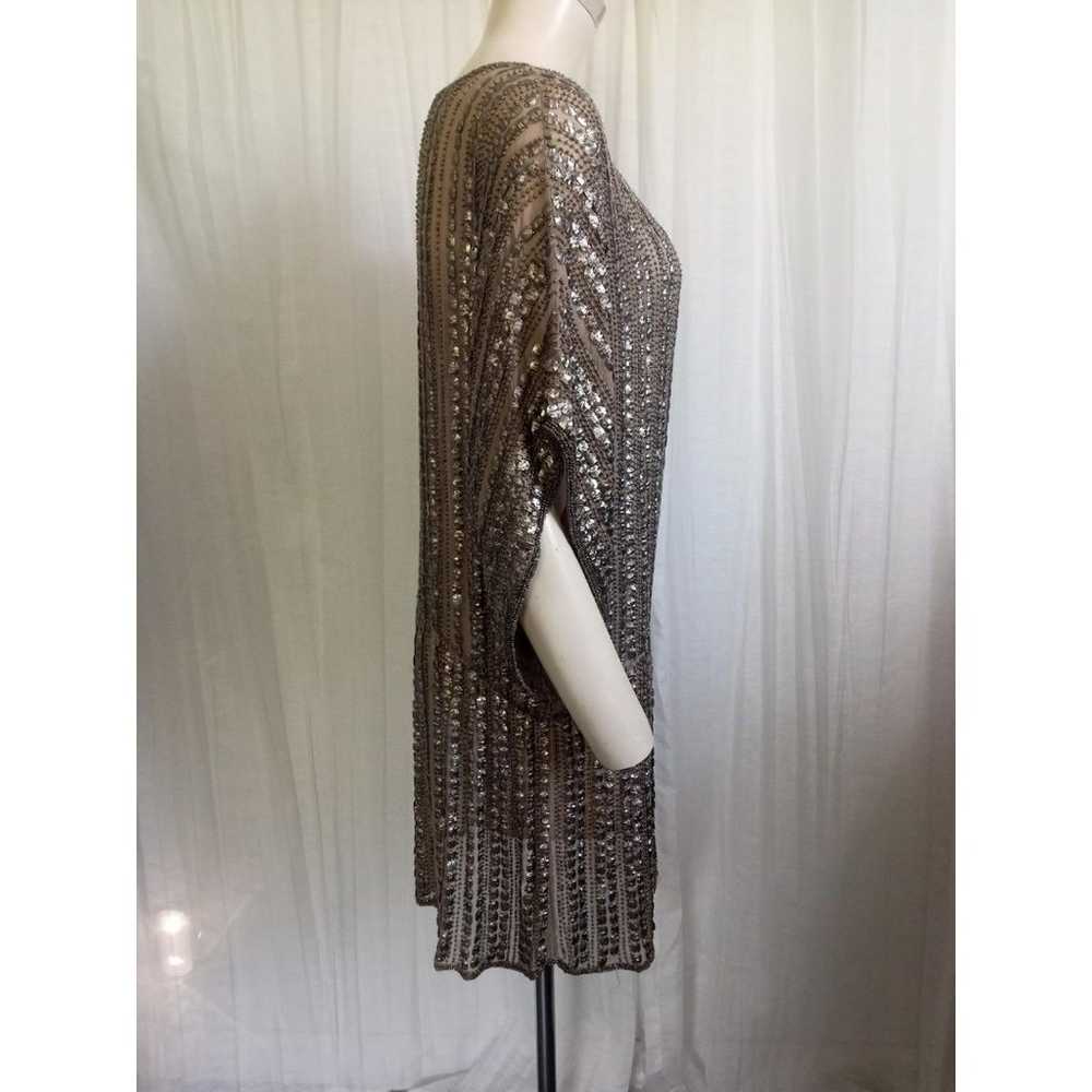 PARKER Beaded Tunic Top Mini Dress 100% Silk PROJ… - image 3