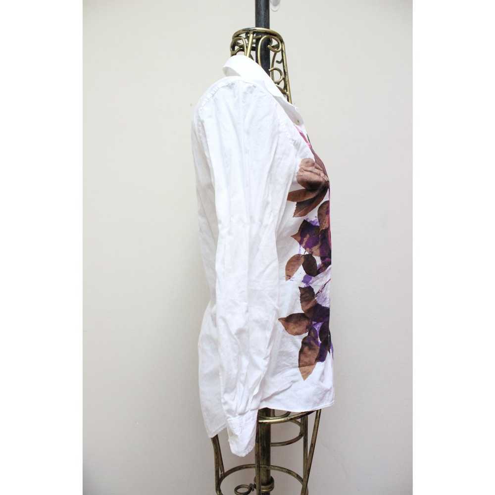 Christopher Kane White Art Floral Button Down Shi… - image 3