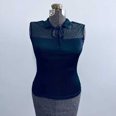 Versace Versus black lace top blouse size XS - image 1