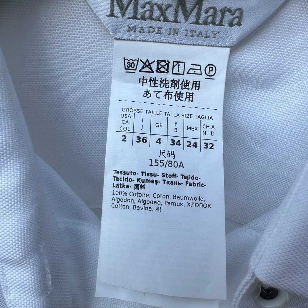 MaxMara white cotton top - image 2