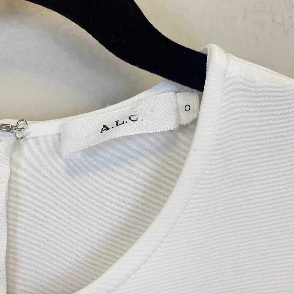 A.L.C Flounce Ruffle Long Sleeve White Top Size 0 - image 2