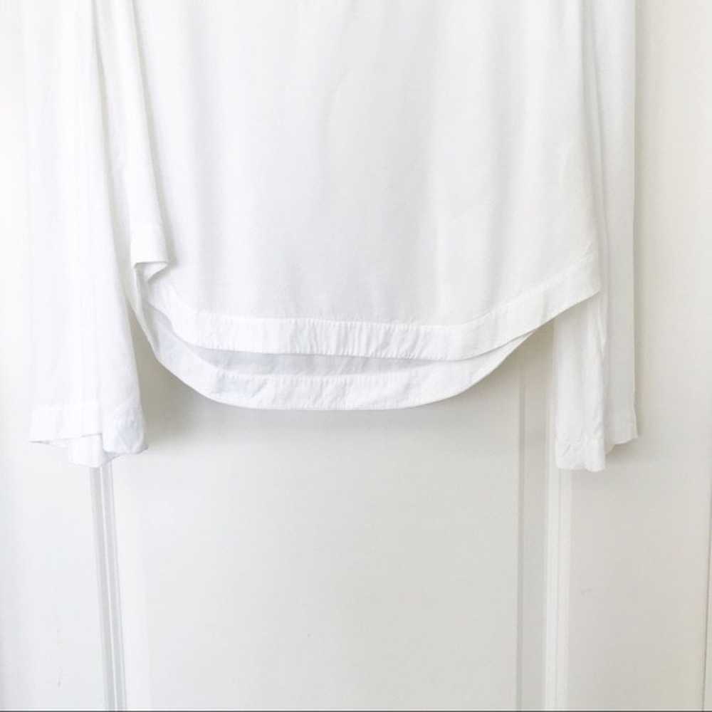 Frame Denim White Whipstitch Long Sleeve Blouse - image 3