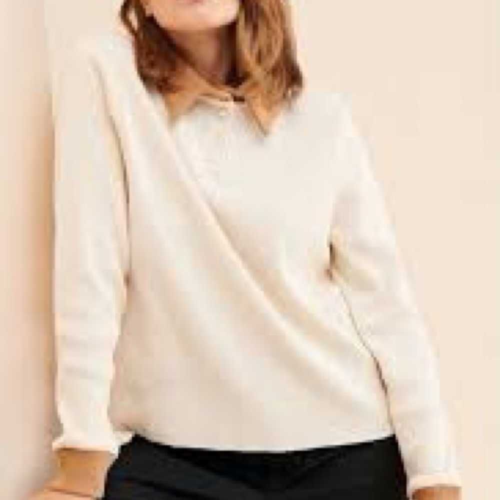 Donni. Thermal Duo Pullover - size XS- Cream/Camel - image 7