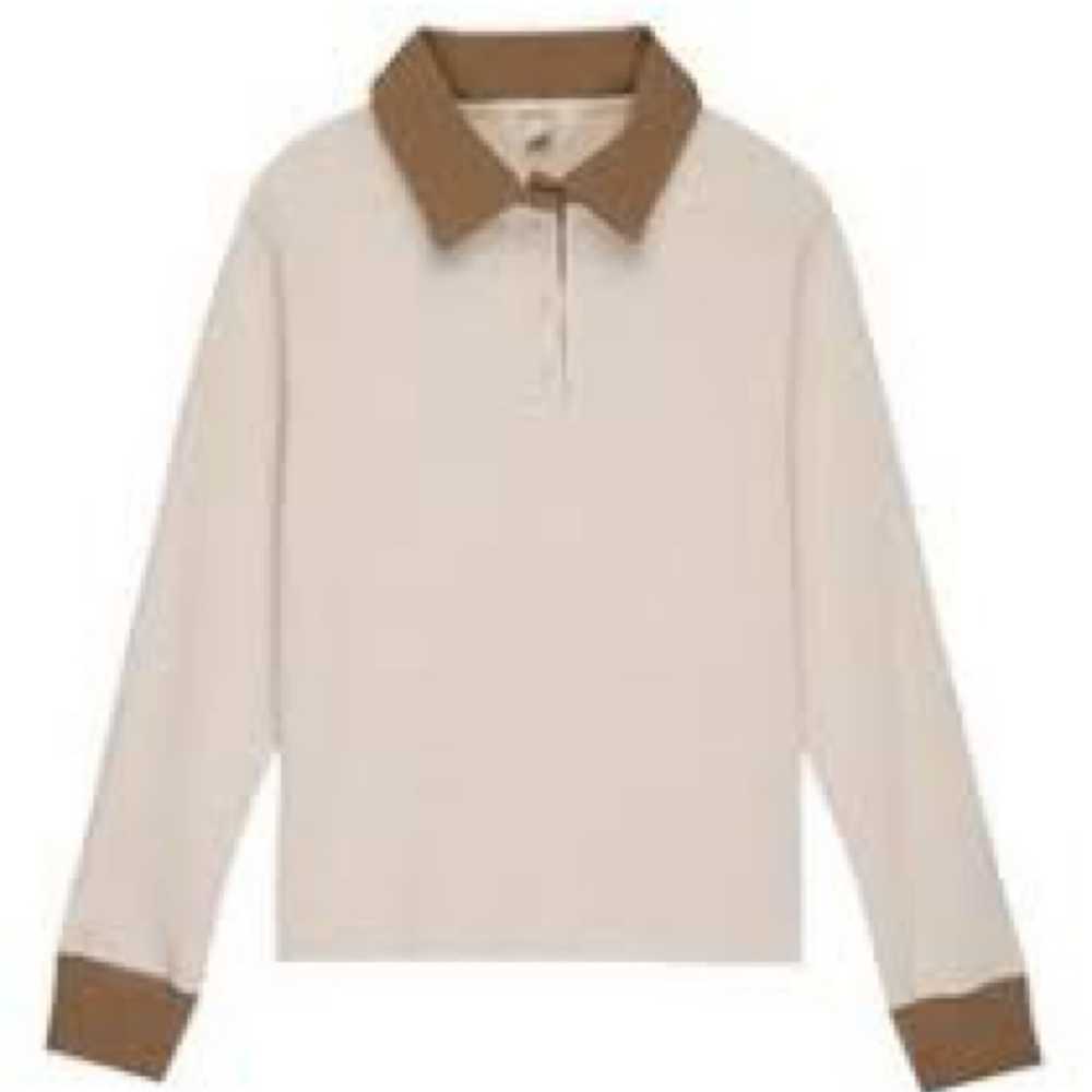 Donni. Thermal Duo Pullover - size XS- Cream/Camel - image 9