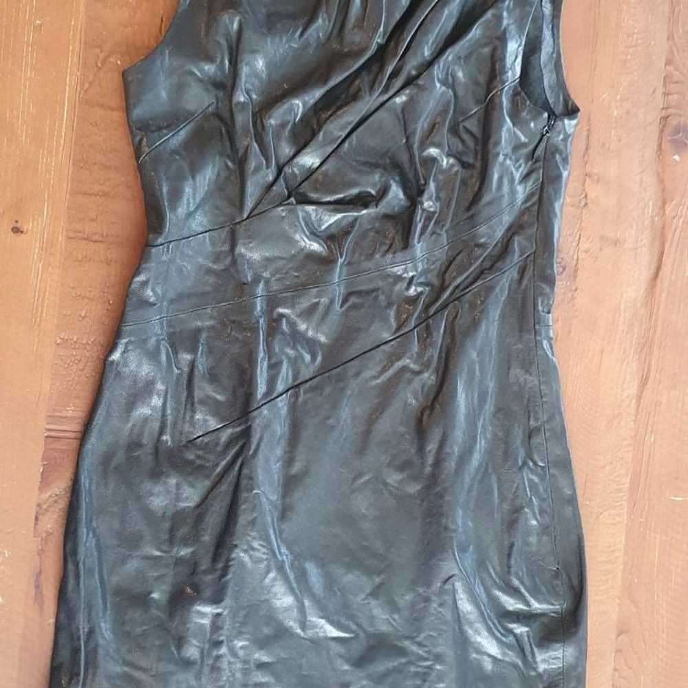 Rta Black Sexy Leather Lambskin Dress Goth Palerm… - image 2