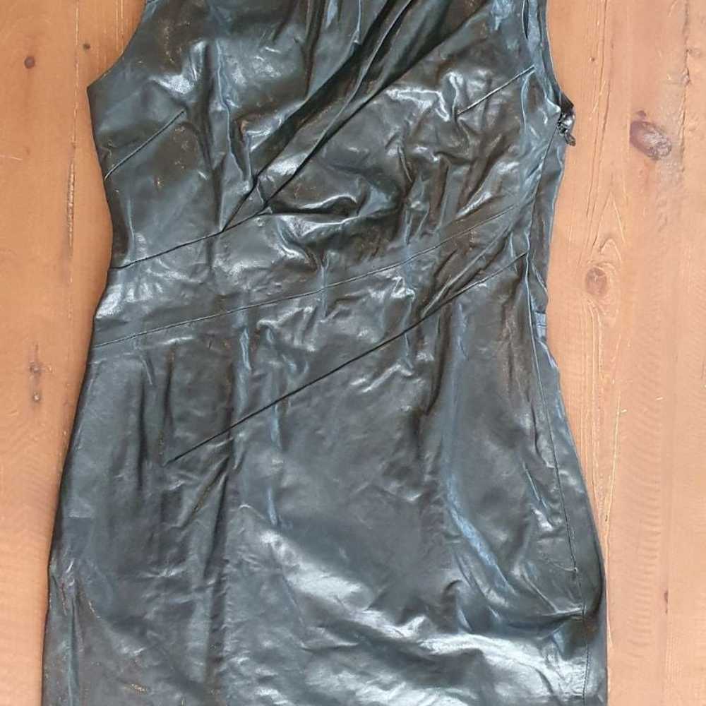 Rta Black Sexy Leather Lambskin Dress Goth Palerm… - image 4