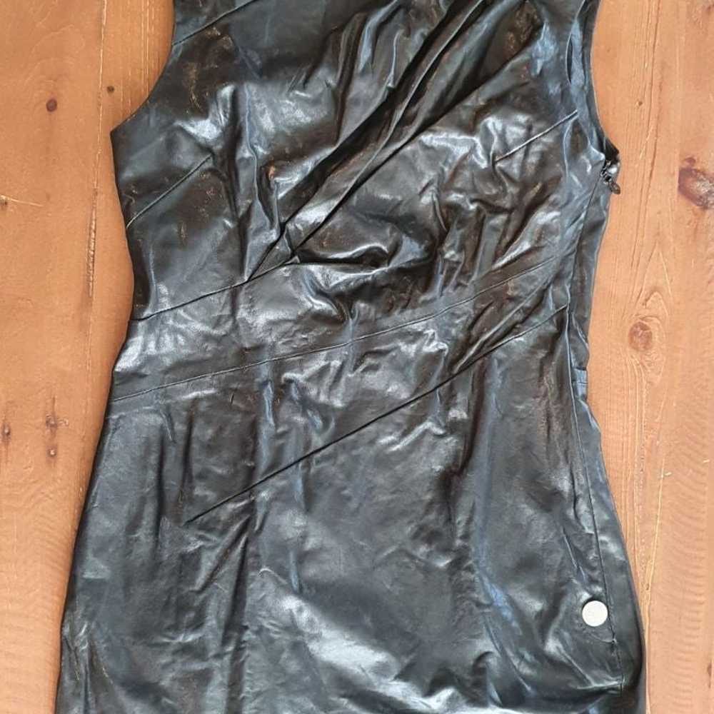 Rta Black Sexy Leather Lambskin Dress Goth Palerm… - image 8