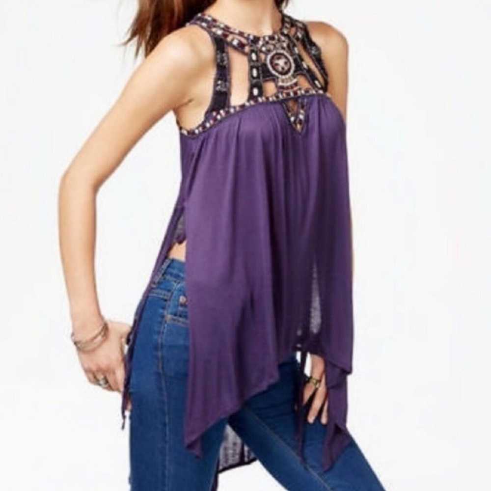 New Free People Quest Tank Top Tunic Split Sides … - image 3