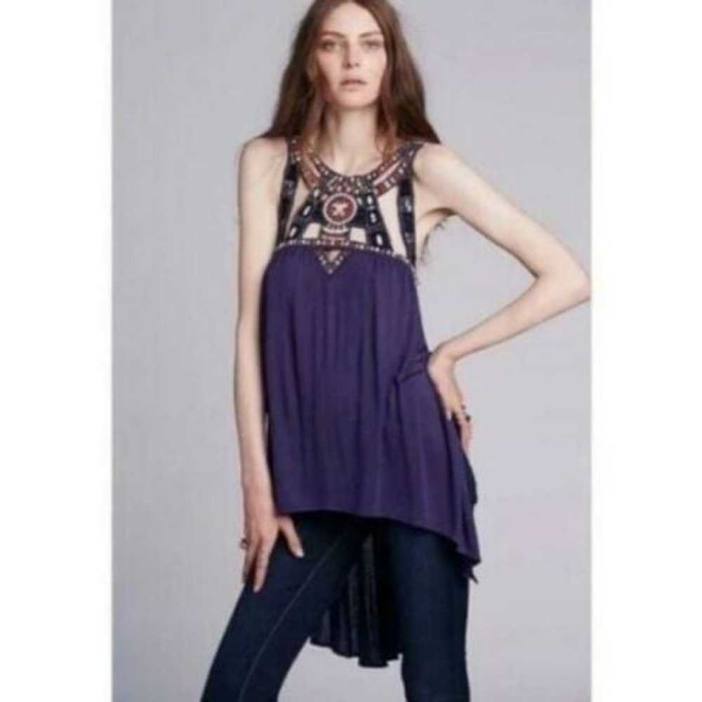 New Free People Quest Tank Top Tunic Split Sides … - image 5