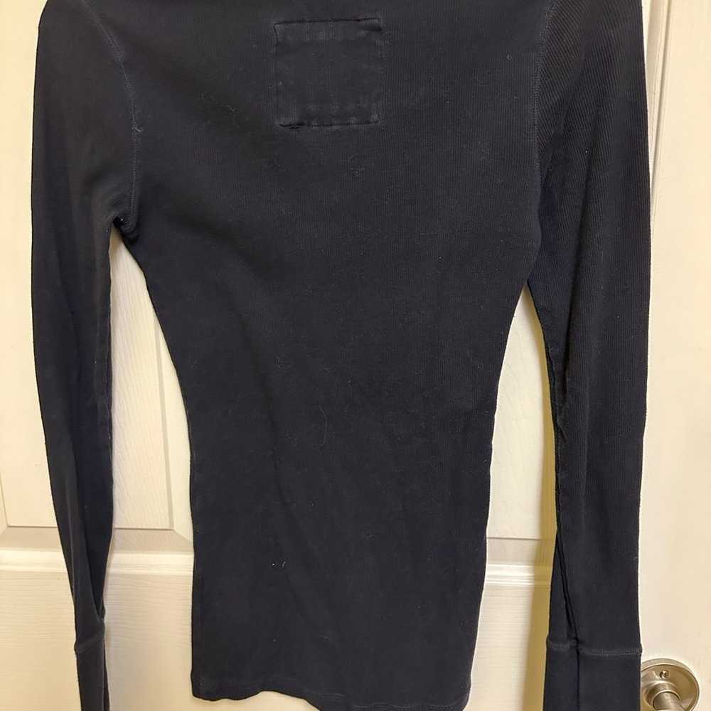 Y2K Abercrombie and Fitch Navy Long Sleeve Henley - image 2