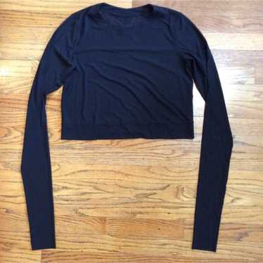 Alo Yoga Mesh Long Sleeve Crop Shirt - image 1